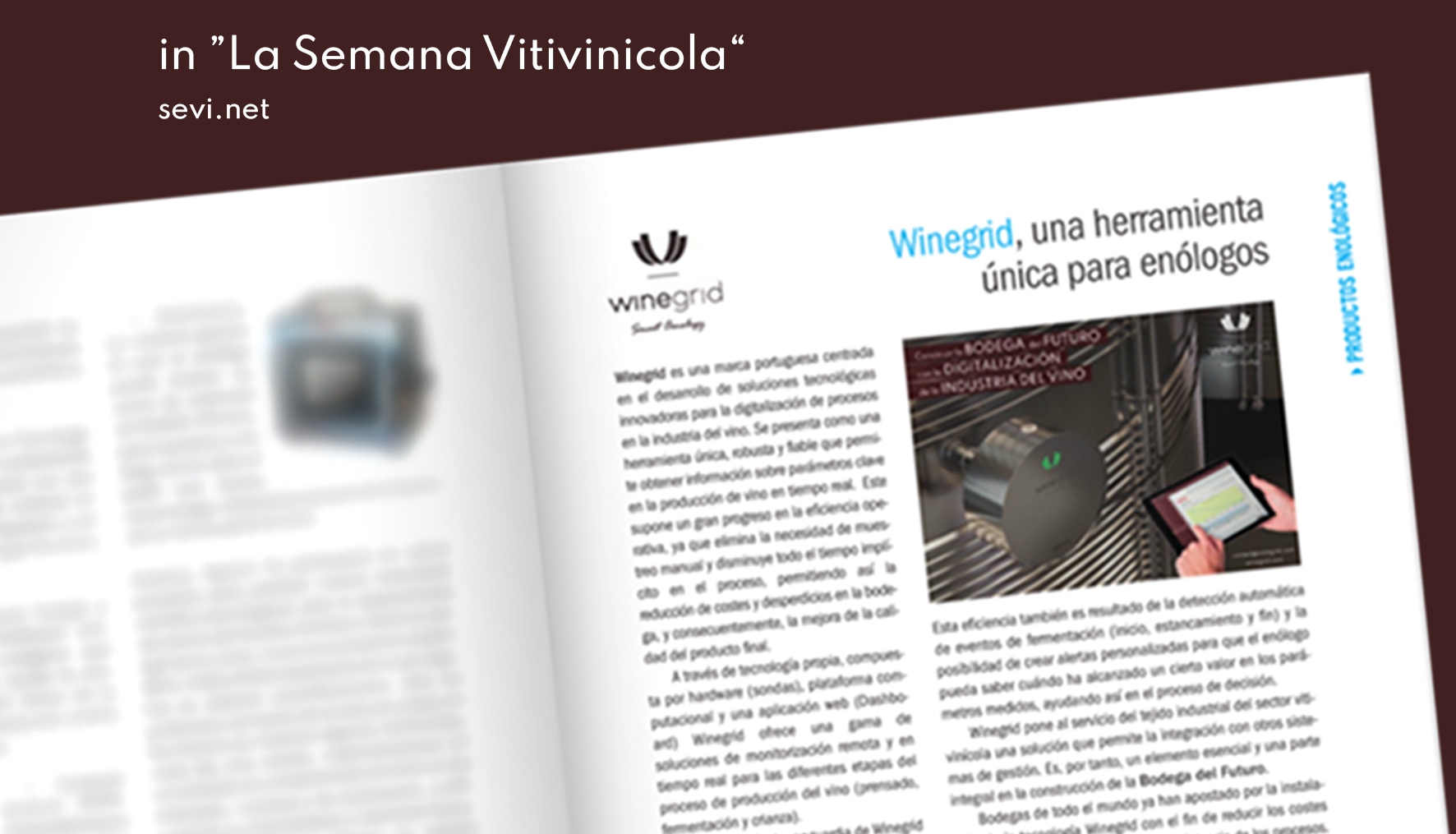 WINEGRID’s article in SEVI.NET